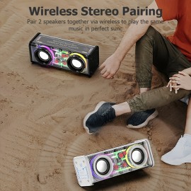 Kinglucky Portable Wireless Speaker, HD Surround Sound, Mini Subwoofer, All Day Playtime, Hands-Free Call, Ultra-Portable Speaker, Speaker for Home/Party/Outdoor/Beach, Perfect Gift, Festival, Home Speaker, Party Speaker, Sleek Speaker, Modern Speaker, Highquality Sound, Premium Audio, Speaker, Music Lovers, Gift Idea