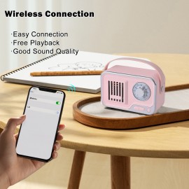 1pc Portable Wireless Speaker with Wireless, USB-C, Built-in 1200mAh Battery, Loud Stereo Sound, Compact Wireless Speaker for Home, Parties, Travel, Portable Wireless Speaker, Boombox, Cassette Player, Wireles Speaker, Radio