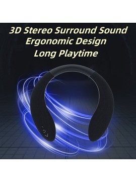 1pc Wireless Neckband Speaker, 3D Stereo Surround Sound, Hands-Free Calls, Upward-Facing Sound, Bass Boost, Lightweight, Type-C Charging, Ergonomic Design, Wireless Speaker, Long Play Time, for Home, Office, Sports, and Outdoors