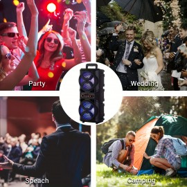 Portable Wireless PA Speaker - 2500W Dual 3