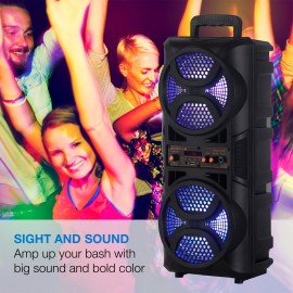 Portable Wireless PA Speaker - 2500W Dual 3