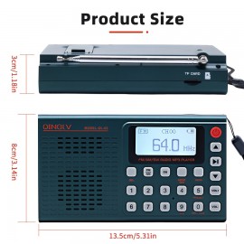 A Multi-Functional FM/AM/SW Radio with a 3W Full Band Speaker, a 3.5Mm Headset Interface, USB Charging, Compact Indoor Design, Wireless Connection, Wireless Transmission, Back-Mounted Holder Design, Suitable for Indoor, Outdoor And Emergency Use, Outdoor Enthusiasts, Camping, And Hiking