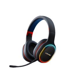 [Wireless Gaming Headset] UG-05 2.4GHz Wireless Gaming Headset | Ultra-Low Latency Technology + Immersive Vibration Feedback | 30H Battery Life Over-Ear Design | Detachable Microphone + High-Speed Wireless Adapter | Dynamic RGB Lighting | Compatible with PS4/PS5/PC