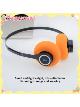 bosdd Retro Wireless Over-Ear Headphones Wireless, 15H Battery, 52g Lightweight, Touch Control, Noise-Free Sound, -C, Compatible with iPhone/, Painless Fit for Music, Sports, Gaming (Black/Yellow) - Low Latency