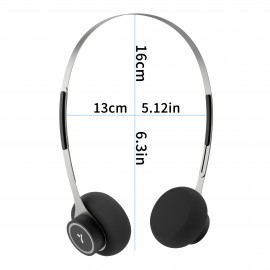 bosdd Retro Wireless Over-Ear Headphones Wireless, 15H Battery, 52g Lightweight, Touch Control, Noise-Free Sound, -C, Compatible with iPhone/, Painless Fit for Music, Sports, Gaming (Black/Yellow) - Low Latency