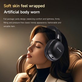 [Noise-Canceling Headphones] Classic Model Noise-Canceling Headphones - Dual Chip Technology, Lossless Sound, Dual Golden Plating Certification, Foldable/Wireless Design with Strong Anti-Interference Capability, Ensures Seamless Listening Even Outdoors
