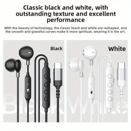for iPhone 16 Wired Earphones - iPhone 16 Pro Max Dedicated Stereo In-Ear Earphones with Call Microphone, Noise-Cancelling Earphones with Built-in Microphone, Earphones with Cord, Music Listening, Handsfree Calling, Compact Design, Ergonomic Fit, Highquality Sound, Durable Build, Music Lovers