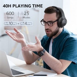 [Picun ANC Headphones] Picun Active Noise Cancelling Headphones | 100 Hours Playtime Wireless Over Ear Headphone for Travel, Home, Office with ENC