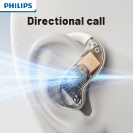 For Philips New Style True Wireless Music Headset Gaming Earbuds - Wireless, Noise Cancelling, Built-in Microphone, USB Rechargeable, Open Back Design for Running, Sports, Android & for iPhone, Gaming Headphones, Sleek Earbuds, Durable Plastic