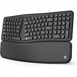 Redragon BS7162 Wireless Keyboard and Mouse Combo 108 Keys 2 4Ghz Wireless Low Profile Membrane Keyboard w Sloping Comfy Design Wrist Rest 4000 DPI Max Ergonomic Mouse