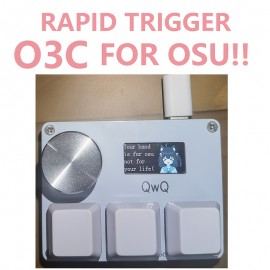 SayoDevice O3C OSU Keyboard - Quick-Trigger Hall Effect Magnetic Linear Switches, Keyboard with Knob & Screen, Copy-Paste Shortcuts, Macro Hot-Swap Mini Keyboard