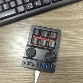 [Compact Keyboard with Lighting] RGB Compact Keyboard with 18 Keys | Multiple Key Combinations, Quick Convenient Office Design, Keyboard Drawing