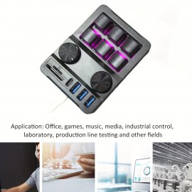 [Compact Keyboard with Lighting] RGB Compact Keyboard with 18 Keys | Multiple Key Combinations, Quick Convenient Office Design, Keyboard Drawing