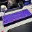 [Purple transparent keycaps] Purple Transparent Keycaps, Original Height 125 Keys PC Material Compatible with All Magnetic Switch Mechanical Keyboards Nano68/60
