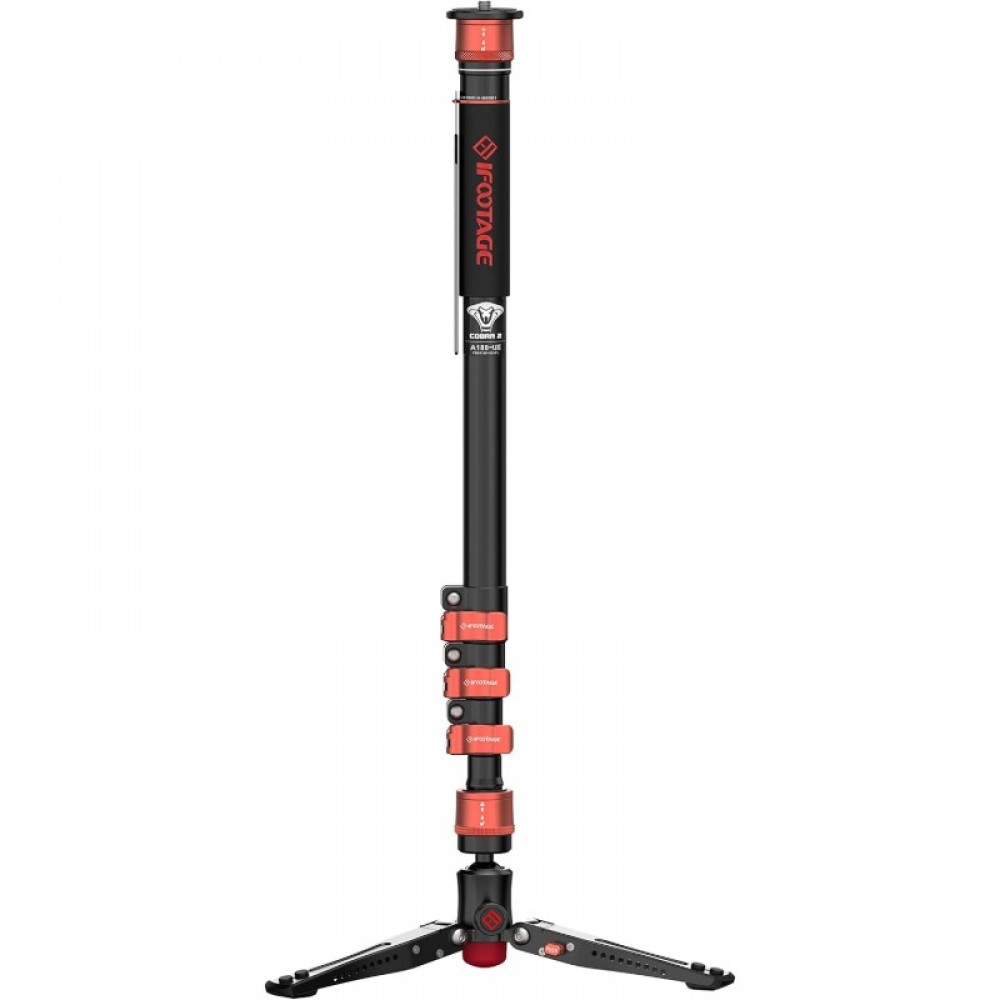 71 Aluminum Monopod Cobra 3 A180F Telescopic Video Monopod with Feet Compatible with Sony Canon Nikon DSLR Cameras
