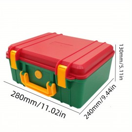 [Waterproof & Shockproof] 1-Pack Waterproof & Shockproof Protective Equipment Hard Carry Case | 280x240x130mm | PP Material | Waterproof & Shockproof | Camera, Photography, Travel, Electronic Digital Products | Blue/Black