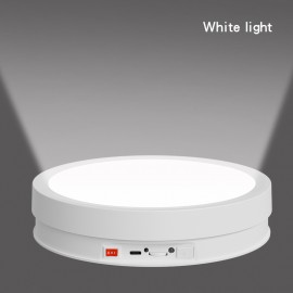 8.66in RGB Color-Changing LED Rotating Display Stand with Remote Control, USB-Powered Electric Turntable Base with 360° Rotation & Adjustable Brightness for Photography Studio Lighting, Home Decor, Product Showcase - Compatible with Smartphones/Tabl