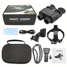 Night Vision Goggles with Head Strap, 1312FT Head-Mounted Night Vision Binoculars, Hands-Free Nightvision Goggles for Helmet, Long Rang Infrared Nightvision for Adults, 8X Digital Zoom/ 32GB SD Card