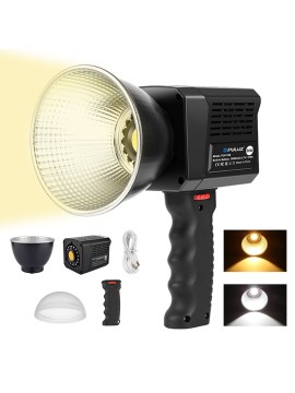 [Pro RGB LED Video Light] PULUZ Portable LED Video Light, Adjustable Color Temperature 2500K-6500K, Metal Mini COB Continuous Lighting for Video Recording, Outdoor Shooting and Live Streaming