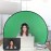 Round Green Screen Backdrop for Streaming and Photography - Durable Polyester Material, Perfect for Podcasting, Video Calls, Meetings, and Home Office Use, Meetage Streaming Setup | Studio Style Backdrop | Lightweight Screen, Green Screen Light