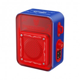 Transformers portable Bluetooth speaker with cool LED lights, wireless portable speaker, desktop speaker supporting Bluetooth/TF/AUX mode, high-fidelity sound quality, 360° surround sound, TWS pairing, built-in microphone, lanyard design, holiday gift