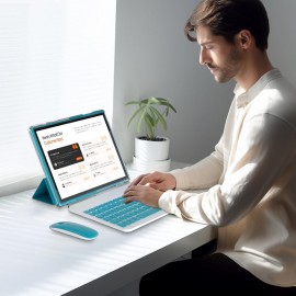 10 inch Tablet with Keyboard 2 in 1 Tablet Android 14 Tablets Include Case Mouse Stylus 6000mAh battery 8GB+64GB Support 1024GB Expandable 10.1 Tableta 2MP+8MP Dual Camera WiFi6 Bluetooth Tab PC