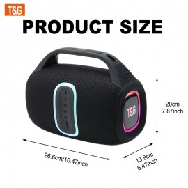 Portable Wireless Outdoor Speaker with Colorful LED Lights, TWS Pairing, Type-C Charging, Music Player, Compatible with Smartphones/Tablets/TV, Perfect for Pool Parties, Beach, Camping, and Travel - Ideal Gift Without a data cable