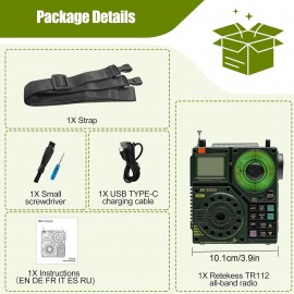 Portable Radio AM FM, Retekess TR112 Shortwave Radio Receiver, AIR VHF AM FM SW WB Multiband Radio Receiver