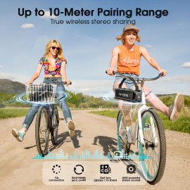 W-KING 30W Wireless Speaker, An IPX6 Outdoor Portable Speaker, Boasts Powerful Bass, All-Day Playback, Dual EQ, AUX Input, TF Card Reading, And USB Playback - A Robust Speaker Suitable For Home, Parties, And Camping.