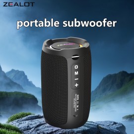 Wireless Speaker, 3600mAh Battery, 12H Long Battery Life, RGB LED Lighting, Beach Party, Gym & Shower Use (IPX5 Submersible)