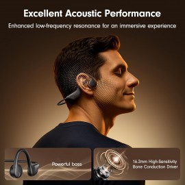 Wireless6.0,Upgraded Wireless Bone Conduction Headphones, 10-Hour Battery Life, Stable Signal, Clear Sound Quality, Neckband Design with Surround Sound Acoustic Technology, Perfect Gift for Friends and Loved Ones, Ideal Christmas Present