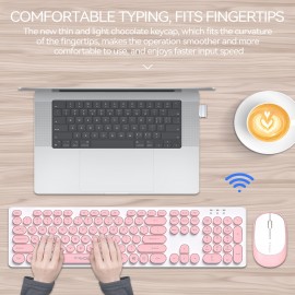 TF770 2.4G Wireless Keyboard And Mouse Set - Extremely Silent Click for Use in Offices, Libraries, And Homes, 2pcs Wireless Kit