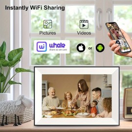 10.1 Inch WiFi Digital Photo Frame - HD Touchscreen, Auto Rotation, 1280x800 Resolution, 16:10 Aspect Ratio, 178° Viewing Angle, Load Photos & Videos from Phone/SD Card, Perfect Gift for Holidays, Birthdays, Anniversaries, Photo Display Unit, Modern Decor Accessory, Highquality Display