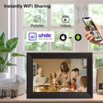 10.1 Inch WiFi Digital Photo Frame - HD Touchscreen, Auto Rotation, 1280x800 Resolution, 16:10 Aspect Ratio, 178° Viewing Angle, Load Photos & Videos from Phone/SD Card, Perfect Gift for Holidays, Birthdays, Anniversaries, Photo Display Unit, Modern Decor Accessory, Highquality Display
